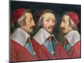 Triple Portrait of the Head of Richelieu, 1642-Philippe De Champaigne-Mounted Giclee Print