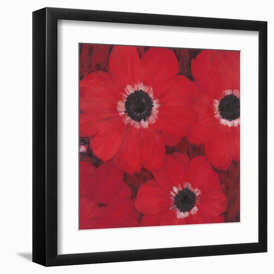 Triple Red Anemone-Ivo-Framed Art Print