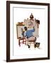 "Triple Self-Portrait", February 13,1960-Norman Rockwell-Framed Giclee Print