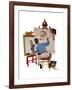 "Triple Self-Portrait", February 13,1960-Norman Rockwell-Framed Giclee Print