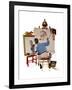 "Triple Self-Portrait", February 13,1960-Norman Rockwell-Framed Giclee Print