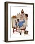 "Triple Self-Portrait", February 13,1960-Norman Rockwell-Framed Giclee Print