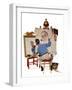 "Triple Self-Portrait", February 13,1960-Norman Rockwell-Framed Giclee Print