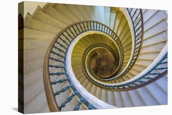 Triple Spiral Staircase of Floating Stairs, Convent of Santo Domingo De Bonaval-Peter Adams-Stretched Canvas