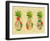 Triple Tropical Pineapple Collage-Julie DeRice-Framed Art Print