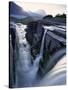 Triple Waterfall at Logan Pass, Glacier National Park, Montana, USA-Chuck Haney-Stretched Canvas