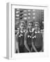 Triplets Christina Dees and Megan Dees Modeling Their Braids Before Getting Hair Cuts-Nina Leen-Framed Photographic Print