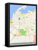 Tripoli, Libya Map-null-Framed Stretched Canvas