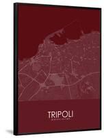 Tripoli, Libya Red Map-null-Framed Poster