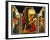 Triptych: Adoration of the Magi, with St. James Presenting the Donor and St. Catherine of…-Master of the Holy Blood-Framed Giclee Print