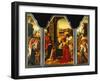 Triptych: Adoration of the Magi, with St. James Presenting the Donor and St. Catherine of…-Master of the Holy Blood-Framed Giclee Print