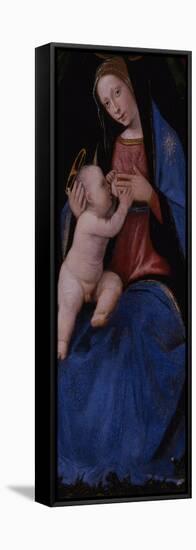 Triptych, Central Panel: Enthroned Maria Lactans, 1500-Mariotto Albertinelli-Framed Stretched Canvas