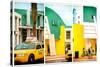 Triptych Collection - Art Deco Architecture - Yellow Cab of Miami Beach - Florida - USA-Philippe Hugonnard-Stretched Canvas