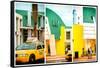 Triptych Collection - Art Deco Architecture - Yellow Cab of Miami Beach - Florida - USA-Philippe Hugonnard-Framed Stretched Canvas