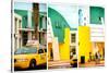 Triptych Collection - Art Deco Architecture - Yellow Cab of Miami Beach - Florida - USA-Philippe Hugonnard-Stretched Canvas