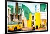 Triptych Collection - Art Deco Architecture - Yellow Cab of Miami Beach - Florida - USA-Philippe Hugonnard-Framed Photographic Print