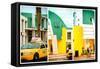 Triptych Collection - Art Deco Architecture - Yellow Cab of Miami Beach - Florida - USA-Philippe Hugonnard-Framed Stretched Canvas