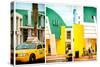 Triptych Collection - Art Deco Architecture - Yellow Cab of Miami Beach - Florida - USA-Philippe Hugonnard-Stretched Canvas