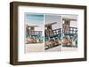 Triptych Collection - Beach Scene with a Life Guard Station - Miami Beach - Florida-Philippe Hugonnard-Framed Photographic Print