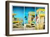 Triptych Collection - Boardwalk on the Beach - Miami - Florida - United States-Philippe Hugonnard-Framed Photographic Print