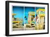 Triptych Collection - Boardwalk on the Beach - Miami - Florida - United States-Philippe Hugonnard-Framed Photographic Print