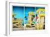 Triptych Collection - Boardwalk on the Beach - Miami - Florida - United States-Philippe Hugonnard-Framed Photographic Print