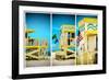 Triptych Collection - Boardwalk on the Beach - Miami - Florida - United States-Philippe Hugonnard-Framed Photographic Print