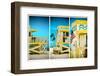 Triptych Collection - Boardwalk on the Beach - Miami - Florida - United States-Philippe Hugonnard-Framed Photographic Print