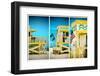 Triptych Collection - Boardwalk on the Beach - Miami - Florida - United States-Philippe Hugonnard-Framed Photographic Print