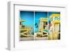 Triptych Collection - Boardwalk on the Beach - Miami - Florida - United States-Philippe Hugonnard-Framed Photographic Print