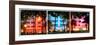 Triptych Collection - Buildings Lit Up at Dusk - Ocean Drive - Miami Beach-Philippe Hugonnard-Framed Photographic Print