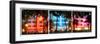 Triptych Collection - Buildings Lit Up at Dusk - Ocean Drive - Miami Beach-Philippe Hugonnard-Framed Photographic Print