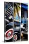 Triptych Collection - Classic Antique Car of Art Deco District - Ocean Drive - Miami Beach-Philippe Hugonnard-Stretched Canvas