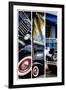 Triptych Collection - Classic Antique Car of Art Deco District - Ocean Drive - Miami Beach-Philippe Hugonnard-Framed Premium Photographic Print