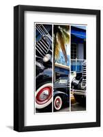 Triptych Collection - Classic Antique Car of Art Deco District - Ocean Drive - Miami Beach-Philippe Hugonnard-Framed Photographic Print