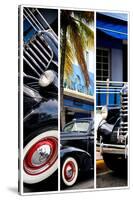 Triptych Collection - Classic Antique Car of Art Deco District - Ocean Drive - Miami Beach-Philippe Hugonnard-Stretched Canvas