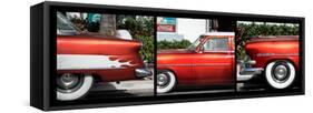 Triptych Collection - Classic Ford Cars of South Beach - Miami - Florida-Philippe Hugonnard-Framed Stretched Canvas