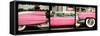 Triptych Collection - Classic Pink Cars of South Beach - Miami - Florida-Philippe Hugonnard-Framed Stretched Canvas