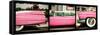 Triptych Collection - Classic Pink Cars of South Beach - Miami - Florida-Philippe Hugonnard-Framed Stretched Canvas