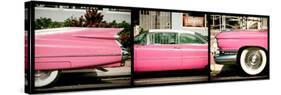Triptych Collection - Classic Pink Cars of South Beach - Miami - Florida-Philippe Hugonnard-Stretched Canvas