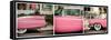 Triptych Collection - Classic Pink Cars of South Beach - Miami - Florida-Philippe Hugonnard-Framed Stretched Canvas