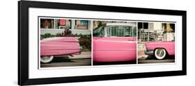 Triptych Collection - Classic Pink Cars of South Beach - Miami - Florida-Philippe Hugonnard-Framed Photographic Print