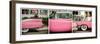 Triptych Collection - Classic Pink Cars of South Beach - Miami - Florida-Philippe Hugonnard-Framed Photographic Print