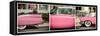 Triptych Collection - Classic Pink Cars of South Beach - Miami - Florida-Philippe Hugonnard-Framed Stretched Canvas