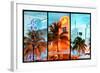 Triptych Collection - Colorful Ocean Drive - South Beach - Miami Beach Art Deco Distric - Florida-Philippe Hugonnard-Framed Photographic Print