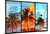 Triptych Collection - Colorful Ocean Drive - South Beach - Miami Beach Art Deco Distric - Florida-Philippe Hugonnard-Mounted Photographic Print