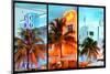 Triptych Collection - Colorful Ocean Drive - South Beach - Miami Beach Art Deco Distric - Florida-Philippe Hugonnard-Mounted Photographic Print