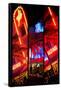 Triptych Collection - Colorful Street Life at Night - Ocean Drive - Miami-Philippe Hugonnard-Framed Stretched Canvas