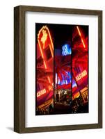 Triptych Collection - Colorful Street Life at Night - Ocean Drive - Miami-Philippe Hugonnard-Framed Photographic Print