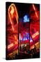 Triptych Collection - Colorful Street Life at Night - Ocean Drive - Miami-Philippe Hugonnard-Stretched Canvas